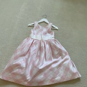 Pink and White Plaid Girls Dress, Great for Easter